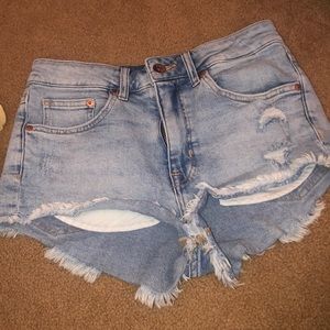 denim cut off short shorts